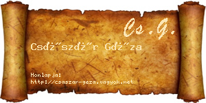 Császár Géza névjegykártya